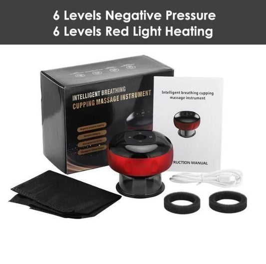 Electric Vacuum Cupping Massager with Heat – Deep Muscle Pain Relief & Blood Circulation Therapy Device