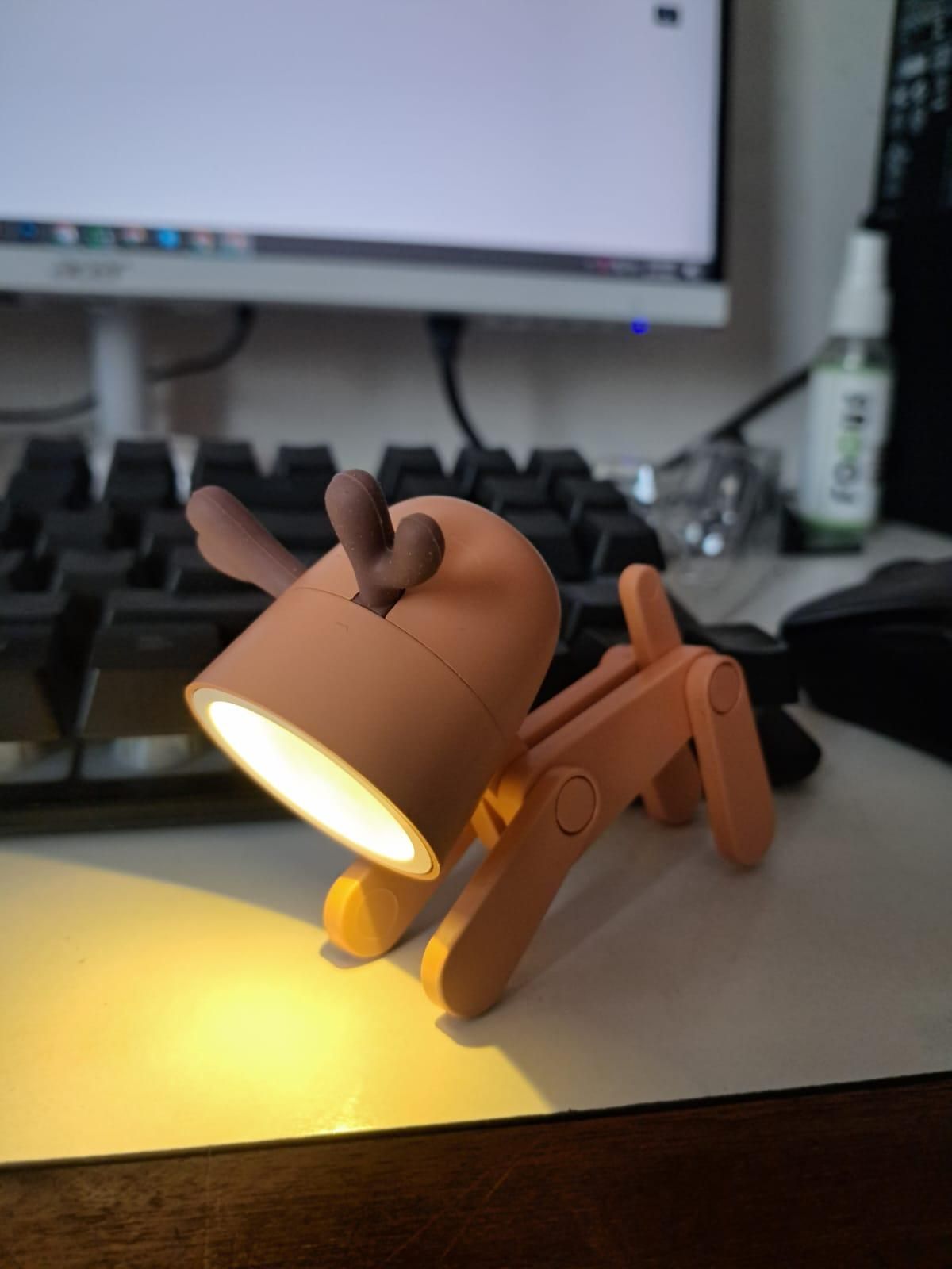 Cute Deer-Style LED Desk Lamp – Adjustable Portable Night Light for Study, Bedside & Kids Room