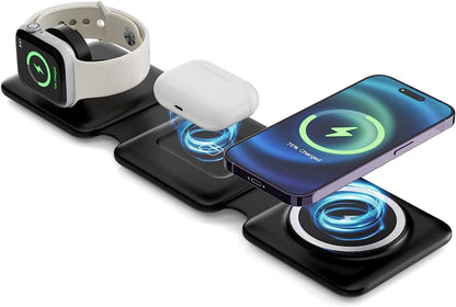 3-in-1 Wireless Charging Station – Fast Charging Dock for Phone, Smartwatch & Earbuds