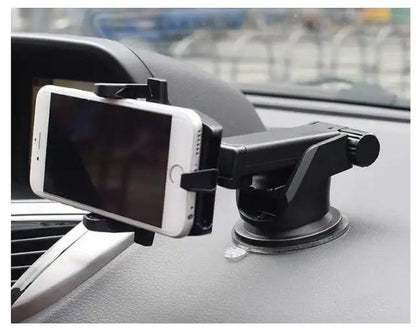360° Rotating Car Dashboard & Windshield Mobile Holder – Adjustable Suction Mount Phone Stand