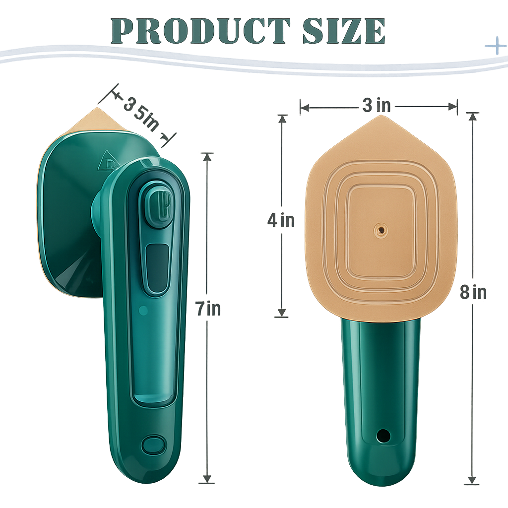 Handheld Steam Ironer – Portable Micro Steam Clothes Iron with Spray & Titanium Soleplate