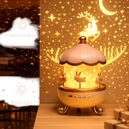 Musical Projection Night Lamp – Warm LED Light | Kids Room & Home Décor