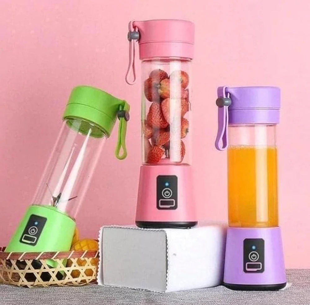 Portable USB Juicer Blender Bottle – Fresh Juice Anywhere | Powerful Blades | Easy Carry & Rechargeable