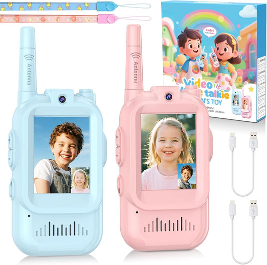 Kids Video Walkie Talkie with Camera – Rechargeable Two Way Video Calling Toy for Boys & Girls | Long Range Communication Educational Toy