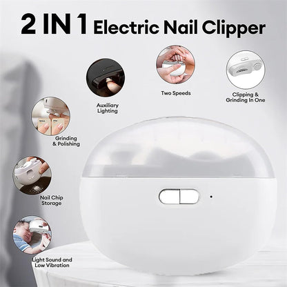 Portable Electric Nail Cleaner & Polisher – Quick Shine Nail Care Tool