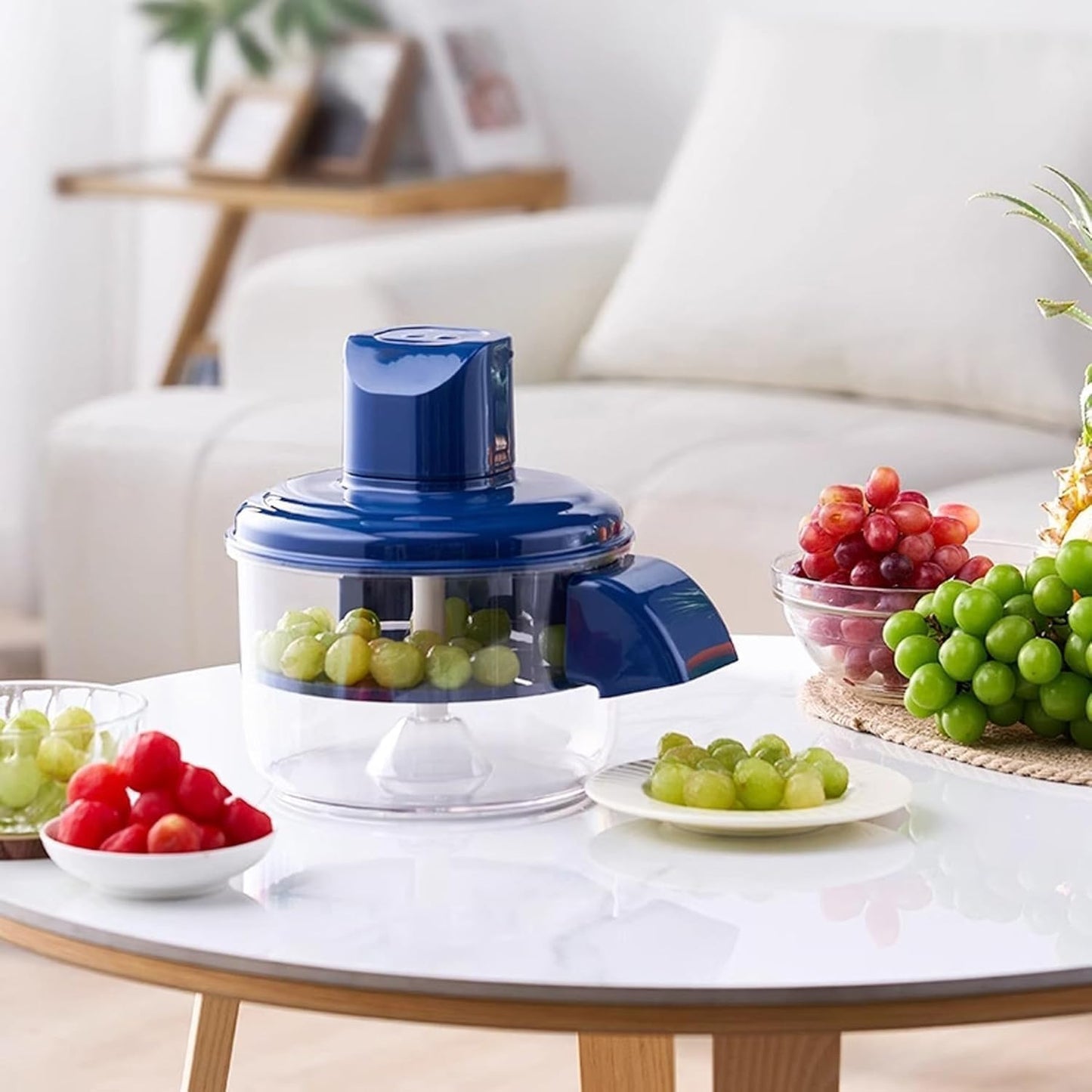 Manual Hand-Press Food Chopper with Transparent Bowl – Quick & Effortless Kitchen Prep