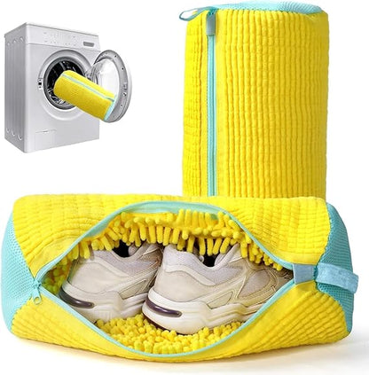 Washing Machine Shoe Cleaning Bag – Reusable Zippered Shoe Wash & Dry Protector