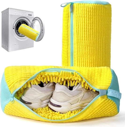 Washing Machine Shoe Cleaning Bag – Reusable Zippered Shoe Wash & Dry Protector