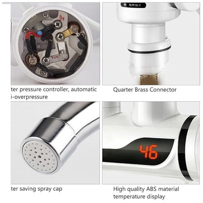 Instant Electric Water Heater Tap – Digital Temperature Display Hot Water Faucet